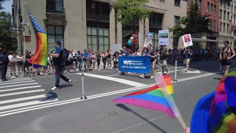 The NYC Pride March Stock Footage 247232911