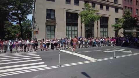 The NYC Pride March Stock Footage 247232913