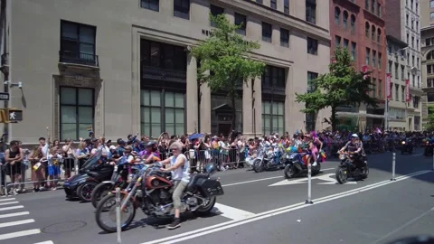 The NYC Pride March Stock Footage 247232921