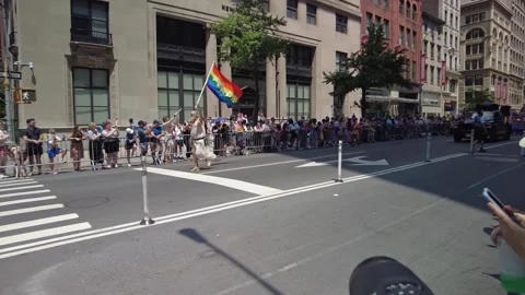The NYC Pride March Stock Footage 247232923