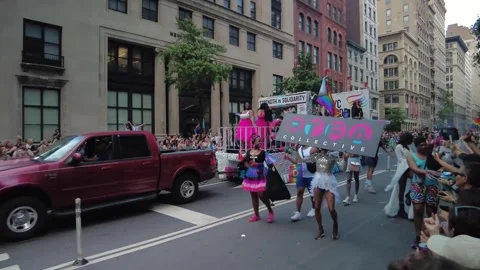 The NYC Pride March Stock Footage 247232948