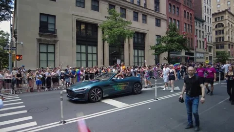 The NYC Pride March Stock Footage 247232951