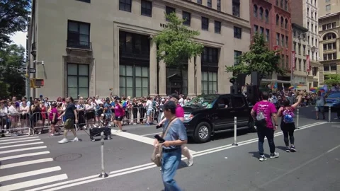 The NYC Pride March Stock Footage 247232953