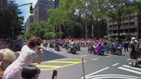 The NYC Pride March Stock Footage 247232960