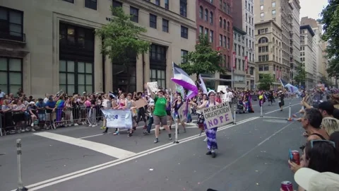 The NYC Pride March Stock Footage 251755407