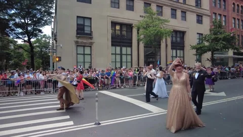 The NYC Pride March Stock Footage 251755408