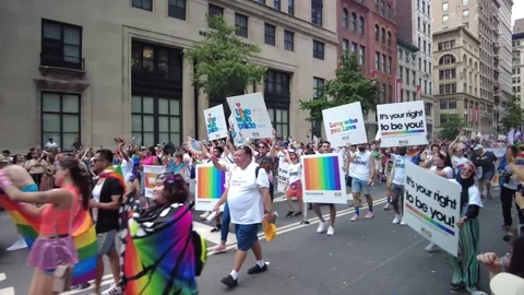 The NYC Pride March Stock Footage 251755409