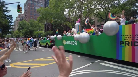 The NYC Pride March Stock Footage 251755423