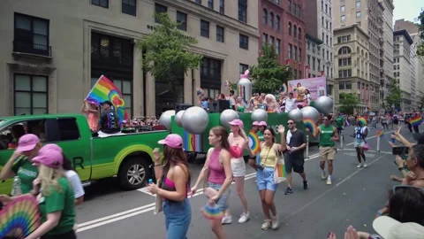 The NYC Pride March Stock Footage 251755424