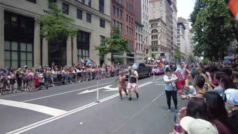 The NYC Pride March Stock Footage 251755425
