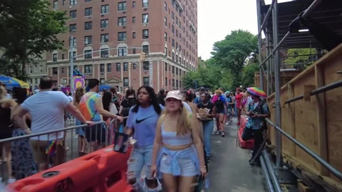 The NYC Pride March Stock Footage 251755435