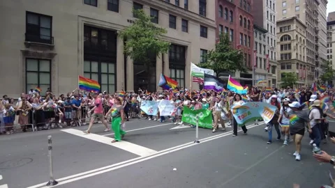 The NYC Pride March Stock Footage 251755441