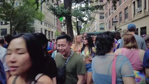 The NYC Pride March Stock Footage 251755449