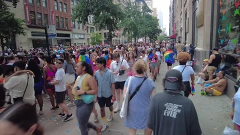 The NYC Pride March Stock Footage 251755452
