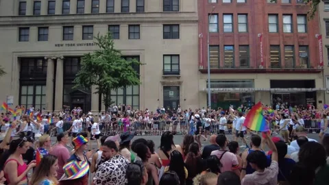 The NYC Pride March Stock Footage 251755453