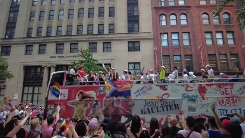 The NYC Pride March Stock Footage 251755461