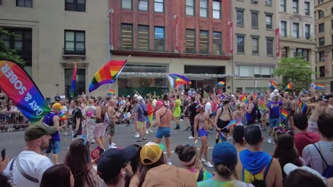 The NYC Pride March Stock Footage 251755466