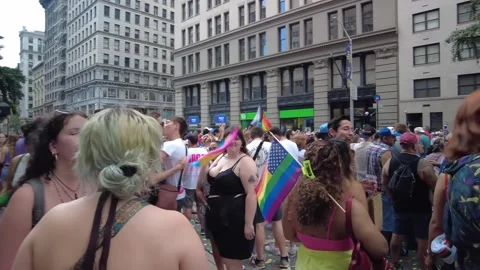 The NYC Pride March Stock Footage 251755484