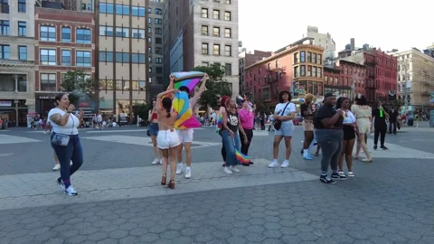 The NYC Pride March Stock Footage 251755489