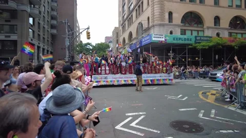 The NYC Pride March Stock Footage 252051463
