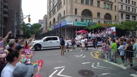 The NYC Pride March Stock Footage 252051471