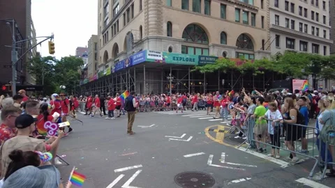 The NYC Pride March Stock Footage 252051473