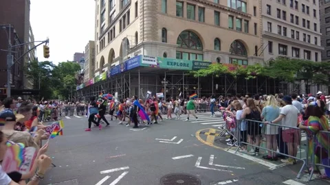 The NYC Pride March Stock Footage 252051486