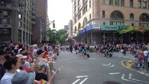The NYC Pride March Stock Footage 252051490