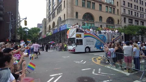The NYC Pride March Stock Footage 252051495
