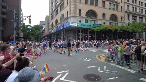 The NYC Pride March Stock Footage 252051512