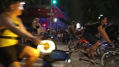 NYC Pride Ride Stock Footage 156510807