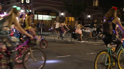 NYC Pride Ride Stock Footage 156510827