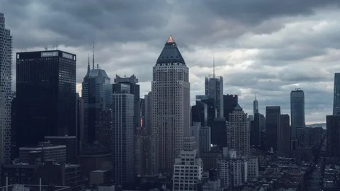 NYC Quarantine Sunset Timelapse Stock Footage 128396300