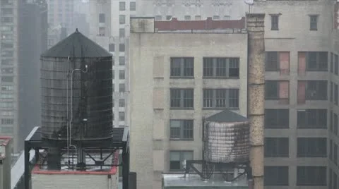 NYC rainstorm Stock Footage 9439904