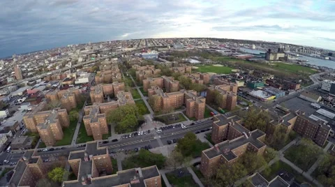 NYC - Red Hook, Day Fly Over Stock Footage 50147775