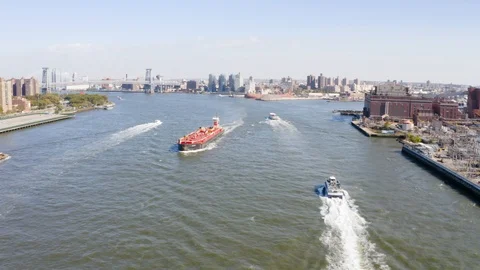NYC River Shot Stock Footage 97248837