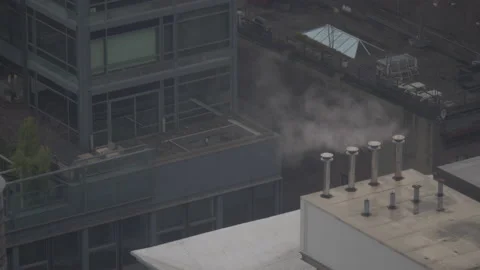 NYC Rooftop in SoHo with Steam Stock Footage 137284491