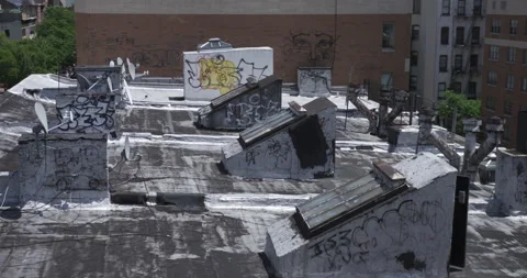 NYC ROOFTOPS 02 Stock Footage 140414553
