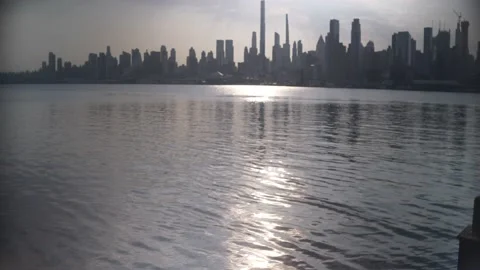NYC shot anamorphic flare Stock Footage 158499143
