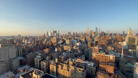 NYC Skyline from 40th floor looking down 스톡 동영상 263847657