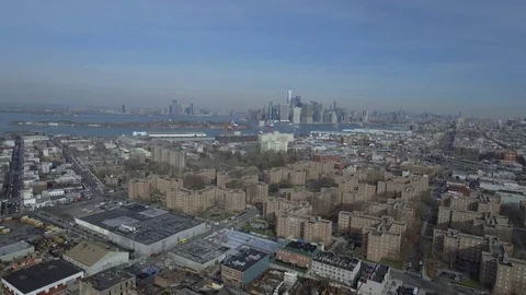 NYC Skyline Aerial Stock Footage 72193341