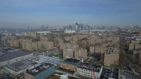 NYC Skyline Aerial 스톡 동영상 72193354