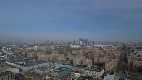 NYC Skyline Aerial 스톡 동영상 72193359
