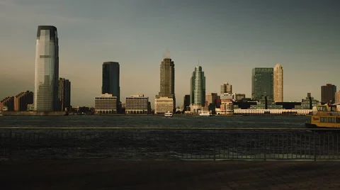 NYC SKYLINE BOAT Stock Footage 65698114