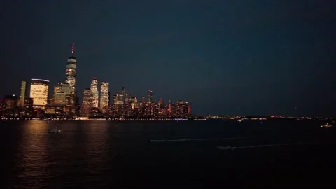 NYC Skyline at dusk Stock Footage 232727233