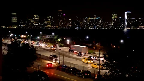 NYC Skyline Stock Footage 90972530