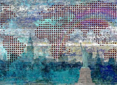 NYC Skyline Stock Illustration