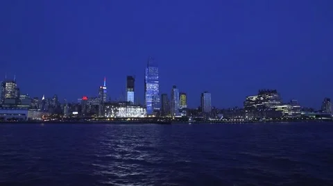 NYC Skyline at Night Stock Footage 62783865