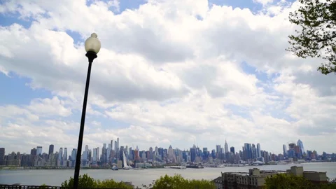 NYC Skyline - From NJ Video stock 129064038