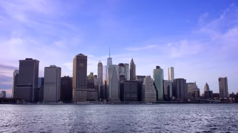 NYC Skyline Reveal Stock Footage
